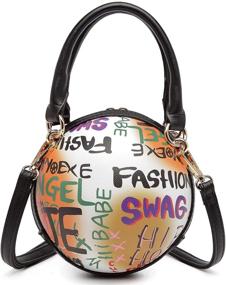 img 4 attached to 🎨 Graffiti-printed Basketball Crossbody Messenger Women's Handbags & Wallets