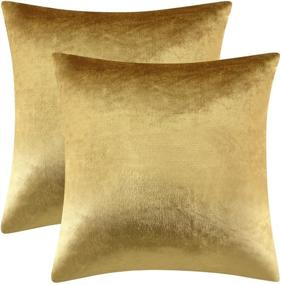 img 4 attached to GIGIZAZA Velvet Decorative Pillow Cushion
