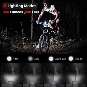 img 2 attached to 🚴 Ultimate Safety and Convenience: USB Rechargeable Bike Front Light with Solar Power, Bell Horn, and 350 Lumens LED"