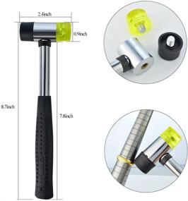 img 2 attached to 📏 Jeweler's Ring Measuring Tool Set - Yookat Rubber Hammer & Black Plastic Ring Mandrel Sizer & Plastic Ring Sizer Guage Set & Ring Finger Sizer Gauge Jewelry Tools Kit with Mallet, US Size 0-15