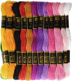 img 1 attached to Janlynn Cotton Embroidery Floss Pack - 36/Pkg of 8.7 Yards - Pastel Color Palette