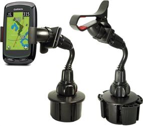 img 2 attached to 📱 ChargerCity Flexible Cup Holder Mount for Golf Buddy Tour Voice World Platinum Garmin Approach G5 G6 G7 G8 IZZO Swami 5000 6000 SkyCaddie Touch RangeFinder GPS &amp; iPhone 13 12 11 XR XS Max Pro Smartphone