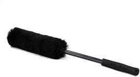 img 2 attached to 🚗 Maxshine Extended Reach Handle Wheel Wool Brush Kit for Car Internal & External, Black, 45cm/40cm/35cm - Enhance your automotive cleaning experience!