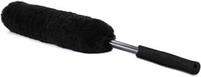 img 3 attached to 🚗 Maxshine Extended Reach Handle Wheel Wool Brush Kit for Car Internal & External, Black, 45cm/40cm/35cm - Enhance your automotive cleaning experience!