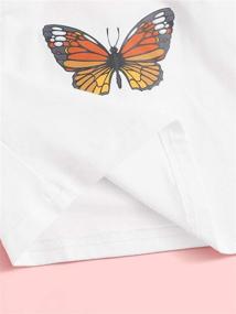 img 2 attached to Stylish Butterfly Pattern Girls' Tops, Tees & Blouses from Romwe's Summer Collection