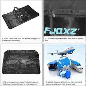 img 3 attached to 🚲 Waterproof Bicycle Travel Case Carrier Bag for Train & Air Travel - CamGo 26 Inch Folding Bike Transport Bag