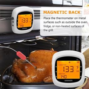 img 1 attached to 🔥 Bluetooth BBQ Meat Thermometer with 4 Probes, Wireless Digital Grill Thermometer for Kitchen Meat - White