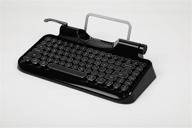 🎹 knewkey rymek typewriter-style retro mechanical keyboard: wired & wireless, tablet stand, bluetooth connection (black) logo