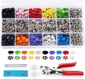 img 4 attached to 🍋 Lemonfilter 300 Sets Snap Fasteners Kit Tool: Ultimate Metal Snap Buttons Rings with Pliers Press Tool - Perfect for Sewing and Crafting in 10 Vibrant Colors!