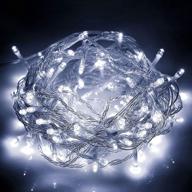 🎄 enhance your space with emitever indoor/outdoor string lights: waterproof, ultrabright, and safe - explore 8 modes for twinkling decor - 39ft 100led ul plug-in christmas string lights in cold white for bedroom логотип