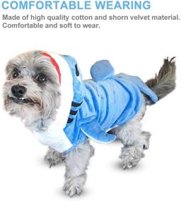 img 2 attached to 🦈 Gimilife Dog Costume - Funny Dog Cat Shark Halloween Costumes, Christmas Cosplay Dress, Pet Pajamas Clothes Hoodie Coat, Puppy Winter Coat for Small Medium Large Dogs and Cats