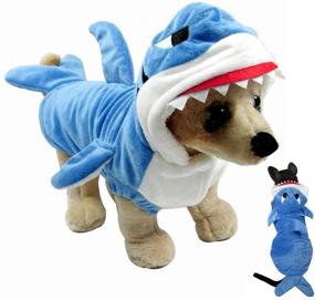 img 4 attached to 🦈 Gimilife Dog Costume - Funny Dog Cat Shark Halloween Costumes, Christmas Cosplay Dress, Pet Pajamas Clothes Hoodie Coat, Puppy Winter Coat for Small Medium Large Dogs and Cats