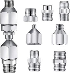 img 4 attached to 🔌 7-частый набор переходников для аэрографа с быстрым разъединением - удобный набор соединителей для аэрографа для компрессора и шланга.