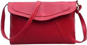 img 4 attached to Кожаная сумочка Felice Envelope Crossbody с плечевым ремнем для женщин и кошельков для сумок на плечо