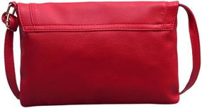 img 2 attached to Кожаная сумочка Felice Envelope Crossbody с плечевым ремнем для женщин и кошельков для сумок на плечо