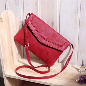 img 3 attached to Кожаная сумочка Felice Envelope Crossbody с плечевым ремнем для женщин и кошельков для сумок на плечо