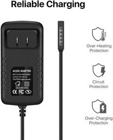 img 3 attached to 🔌 Зарядное устройство TNP Surface RT AC Adapter 12V 2A: Высококачественный заменительный кабель для зарядки планшета Microsoft Surface Windows RT 10.6" Surface Pro (черного цвета)