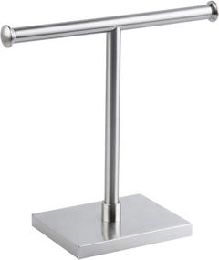 img 4 attached to Modern Tree Rack Free Standing Hand Towel Holder Stand for Countertop, Brushed Finish in SUS 304 Stainless Steel - GERZWY