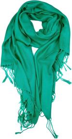 img 2 attached to 🎀 Luxurious Paskmlna Solid Colors Pashmina Scarf: The Perfect Party Favor!