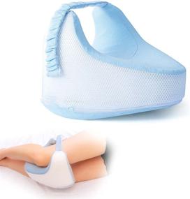 img 4 attached to 🌙 Memory Foam Knee Pillow for Side Sleeping with Strap - Spine Alignment, Back Pain, Pregnancy Relief - Sciatica, Lower Back, Hip, Joint Support - Blue