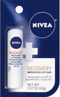 🩹 nivea a kiss of recovery medicated lip care spf 15 for soothing, healing, and sun protection logo