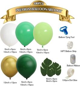 img 3 attached to Balloons Greenery Tropical Supplies Decorations