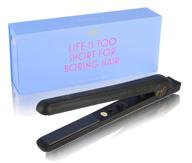 🔥 pyt hair straightener - ceramic flat iron: professional styling, exceptional quality, 150w power output. adjustable temperature for all hair types. straighten, curl, or wave effortlessly. (black) logo
