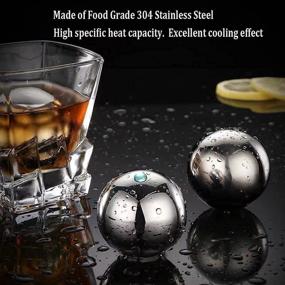 img 2 attached to 🥃 Ecentaur Whiskey Stones: Deluxe Set of 4 Stainless Steel Ice Cubes for Chilled Drinks