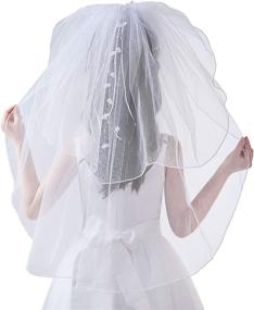 img 4 attached to Glamulice Communion Mantilla Accessories Headpiece Girls' Accessories