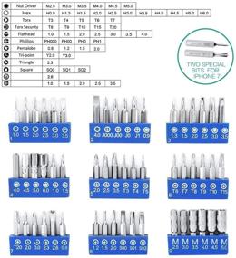 img 3 attached to 🛠️ ORIA Precision Screwdriver Set: 86-in-1 Magnetic Repair Tool Kit for Electronics – Game Console, Tablet, PC, Macbook & More (Blue) with Portable Carry Bag