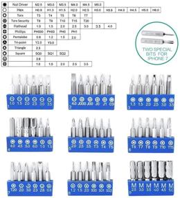 img 3 attached to 🛠️ Оригинальный набор прецизионных отверток ORIA: 86 в 1 магнитный инструмент для ремонта электроники – игровые консоли, планшеты, ПК, Macbook и другие (синий) с портативной сумкой для переноски