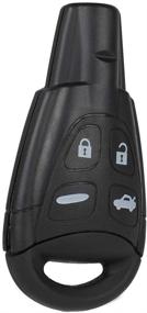 img 4 attached to 🔑 ANGLEWIDE Car Key Fob Keyless Entry Remote Replacement - 4 Buttons Black for Saab 9-3 and 9-5 - FCC LTQSAAM433TX - 03-11 Model Years - 1pad Included