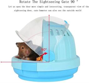 img 2 attached to Hamiledyi Portable Hamster Carrier Cage: Ideal Travel Habitat with Water Bottle & Accessories