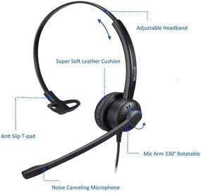 img 3 attached to 🎧 Enhanced USB Headset with Microphone Noise Cancelling: Perfect for Office Business Calls, PC Chat, Skype, Microsoft Teams & Voice Recognition Dictation