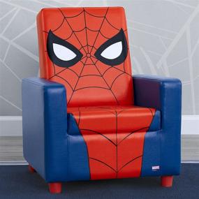 img 3 attached to 🕷️ Spider-Man High Back Upholstered Chair by Delta Children