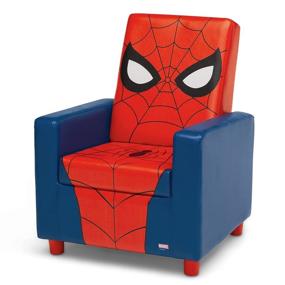 img 1 attached to 🕷️ Spider-Man High Back Upholstered Chair by Delta Children