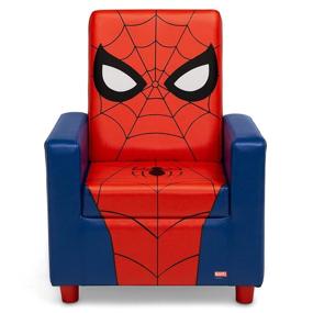 img 4 attached to 🕷️ Spider-Man High Back Upholstered Chair by Delta Children