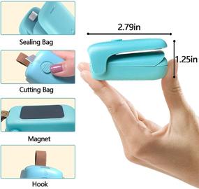 img 2 attached to ✂️ TYHJOY Mini Chip Bag Sealer - Handheld Heat Vacuum Sealer and Cutter, Portable Resealer Machine for Snack Plastic Fresh Bags Cookies - Green (Battery Not Included)