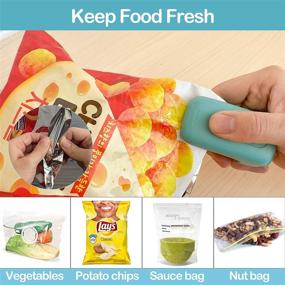 img 3 attached to ✂️ TYHJOY Mini Chip Bag Sealer - Handheld Heat Vacuum Sealer and Cutter, Portable Resealer Machine for Snack Plastic Fresh Bags Cookies - Green (Battery Not Included)