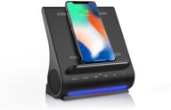 4-in-1 docking station with fast wireless charger, bluetooth speakers, 2 usb ports - charge 3 devices - iphone 8, 8 plus, x, xs, xs max, xr, xs, 11, 11pro, 11pro max - samsung galaxy s20, s20+, s10, s10+, s9 logo