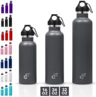 🧴 day 1 fitness stainless steel water bottle standard mouth - vacuum insulated, double walled, carabiner clip - choose from 3 sizes, 8 colors, and multi-pack options| sweat proof thermos+ логотип