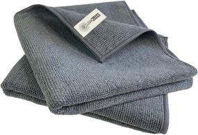 img 4 attached to 2 Pack of Clear Kleen Microfiber Drying Towels - Heavy Duty 600 GSM Towel for Efficient Drying - Ultimate Liquid Absorber - Ideal for Cars, RVs, SUVs, Boats - Space-Saving Compact Size - 16” x 24”