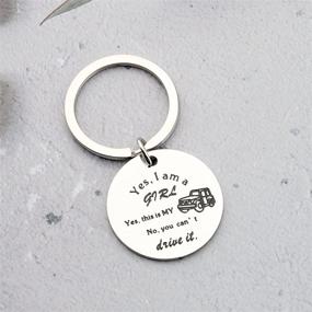 img 1 attached to 🚗 FUSTMW Car Girl Gift - Car Keychain Wrangler Design - Car Girl Jewelry - Car Lover Gift for Her