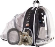 🐱расширяемый черный рюкзак для переноски кошек xzking bubble - одобренный для авиаперевозок, походов и кемпинга. логотип