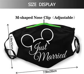 img 3 attached to 🤵 Bride and Groom Wedding Face Mask Set for Couples - Engagement Dust Mouth Cover with 2 Pcs for Women and Men