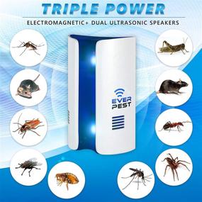img 3 attached to 🐜 Plug-in Ultrasonic Pest Repeller - Effective Electronic Insect Control Defender - Indoor Rodent Reject Repellent for Ants, Flies, Cockroaches, Spiders, and Squirrels
