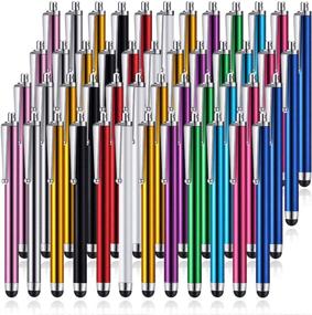 img 4 attached to 🖊️ Universal Touch Screen Stylus Pen - 48 Pieces, Compatible with iPhone, iPad, Tablet - 12 Vibrant Colors