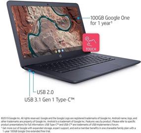 img 2 attached to 🔵 Renewed HP 14inch Full HD Touchscreen Chromebook, AMD Dual-Core A4-9120 Processor, 4GB DDR4 Memory, 32GB eMMC Storage, AMD Radeon Graphics, Audio by B&O, Chrome OS - Ink Blue