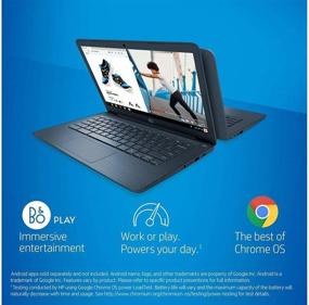 img 3 attached to 🔵 Renewed HP 14inch Full HD Touchscreen Chromebook, AMD Dual-Core A4-9120 Processor, 4GB DDR4 Memory, 32GB eMMC Storage, AMD Radeon Graphics, Audio by B&O, Chrome OS - Ink Blue