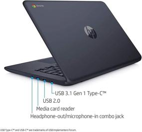 img 1 attached to 🔵 Renewed HP 14inch Full HD Touchscreen Chromebook, AMD Dual-Core A4-9120 Processor, 4GB DDR4 Memory, 32GB eMMC Storage, AMD Radeon Graphics, Audio by B&O, Chrome OS - Ink Blue